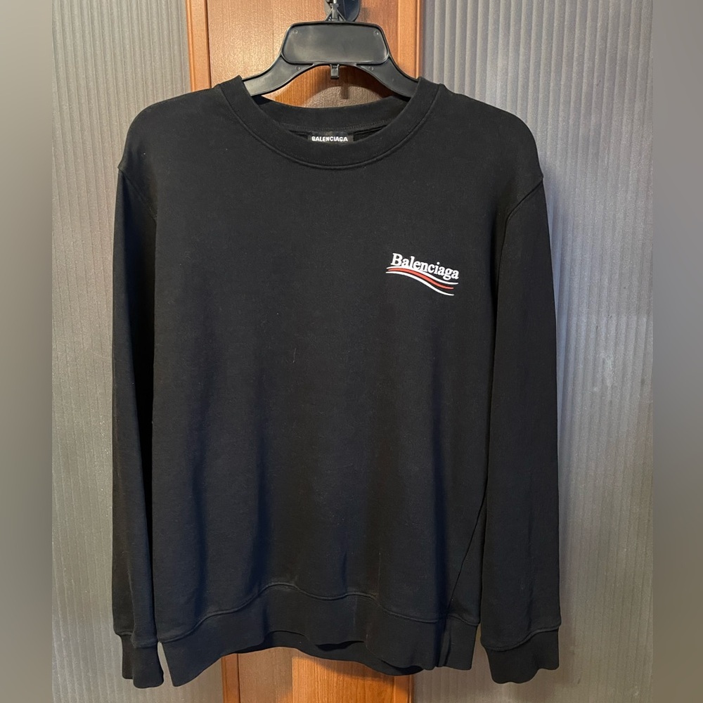 Balenciaga Black Crewneck Sweatshirt *EUC*